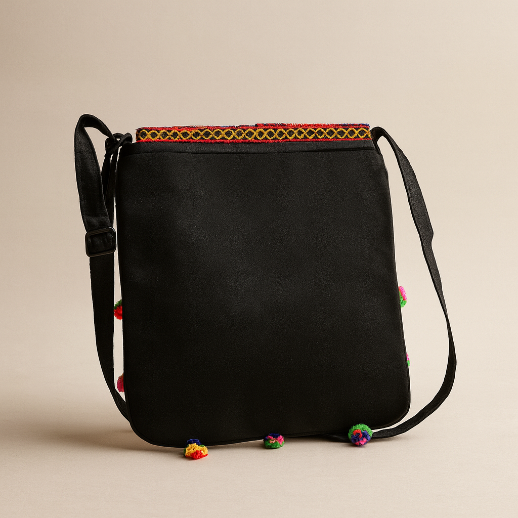 Cotton Sling Bag Colorful Embroidered Shoulder Crossbody Bag