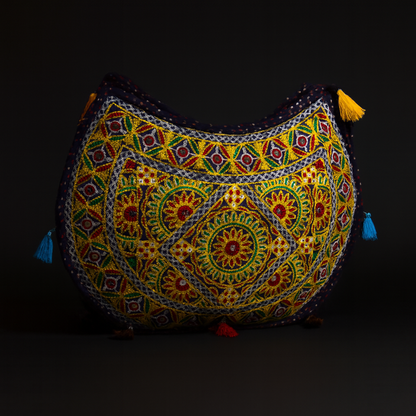 Handmade Cotton Sling Bag Colorful Embroidered Crossbody Bag