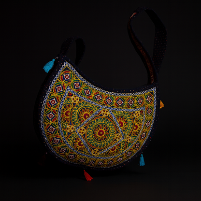 Handmade Cotton Sling Bag Colorful Embroidered Crossbody Bag