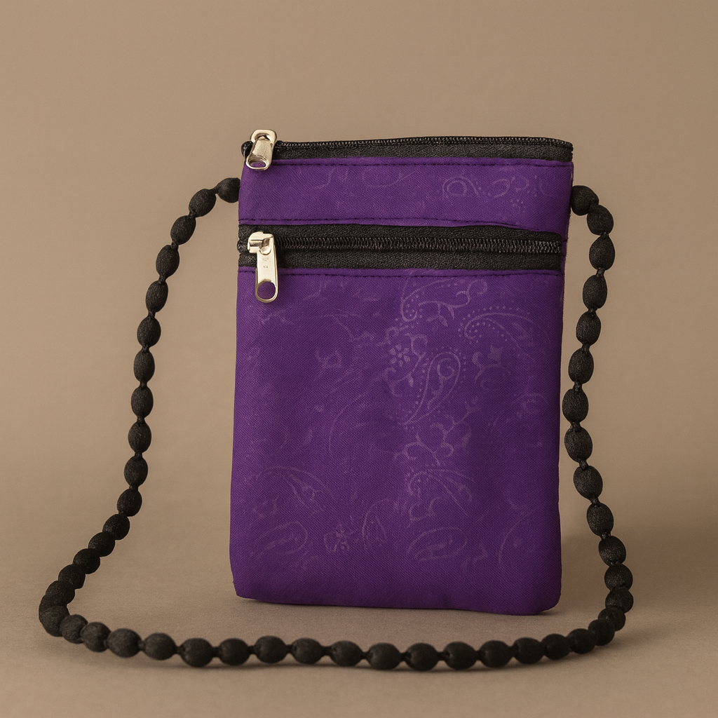 Handmade Cotton Cross Body Bag with Embroidery and Mirror Work