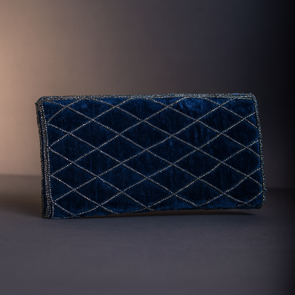 Beaded Cotton Clutch Bag for Evening and Special Occasions