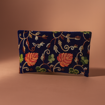 Embroidered Clutch Bag with Chain for Women